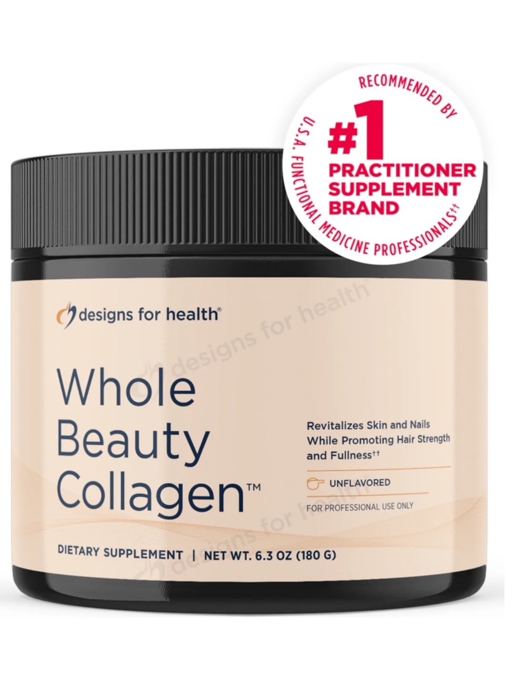 DESIGNS FOR HEALTH WHOLE BEAUTY COLLAGEN 180G New Sealed